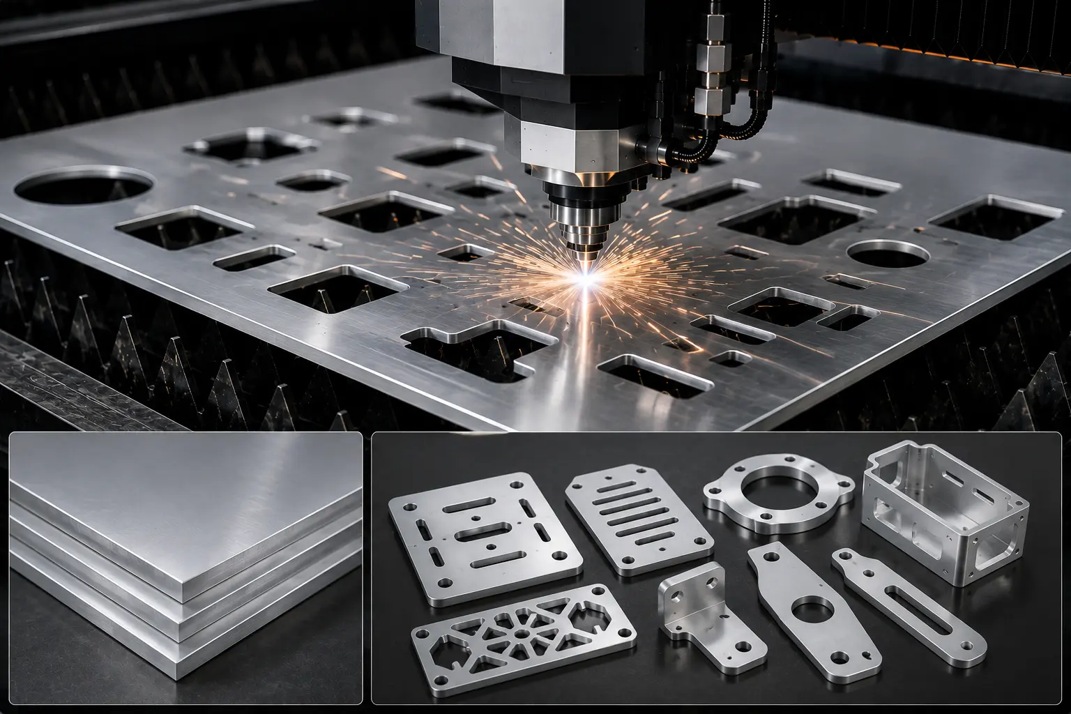 Aluminium laser cutting sheet profile