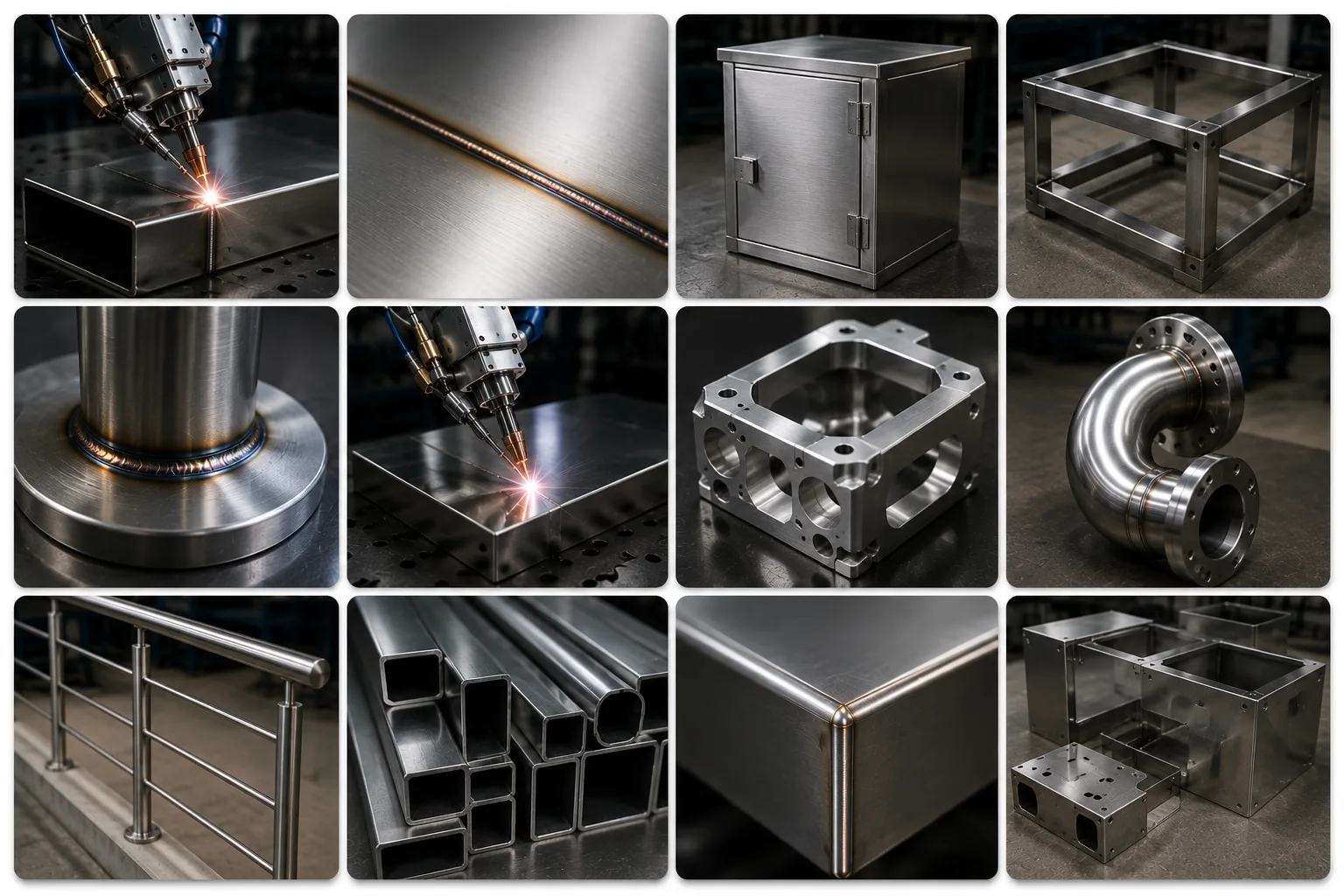 Laser welded enclosures finished samples Planet Industries